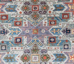 48350-Star_Kazak_Transitional_Handwoven_Tribal_Rug-7'10''x9'8''-Afghanistan-1-Center