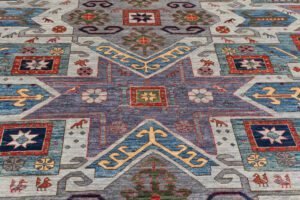48350-Star_Kazak_Transitional_Handwoven_Tribal_Rug-7'10''x9'8''-Afghanistan-10