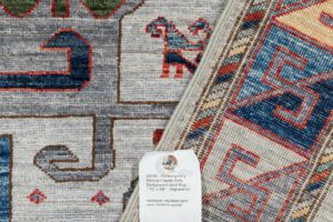 48350-Star_Kazak_Transitional_Handwoven_Tribal_Rug-7'10''x9'8''-Afghanistan-7