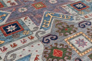 48350-Star_Kazak_Transitional_Handwoven_Tribal_Rug-7'10''x9'8''-Afghanistan-8