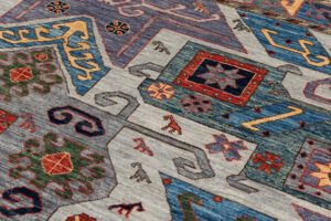 48350-Star_Kazak_Transitional_Handwoven_Tribal_Rug-7'10''x9'8''-Afghanistan-9