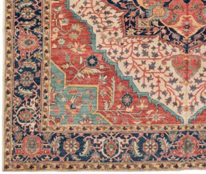 38073-Heriz_Luxe_Tribal_Handwoven_Rug-8'10''x9'0''-Afghanistan-1-Border