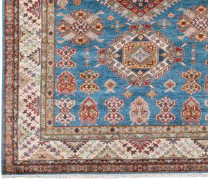 52217_BTR032A-Super_Kazak_Handwoven_Tribal_Rug-6'9''x9'4''-Afghanistan-1-Border
