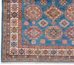 52221_BTR032A-Super_Kazak_Handwoven_Tribal_Rug-4'10''x6'9''-Afghanistan-1-Border