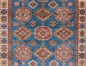 52221_BTR032A-Super_Kazak_Handwoven_Tribal_Rug-4'10''x6'9''-Afghanistan-1-Center