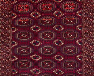 24172-Antique_Turkmen_Yomut_Bokhara_Very_Fine_Handwoven_Rug-5'6''x6'9''-Turkmenistan-1-Center