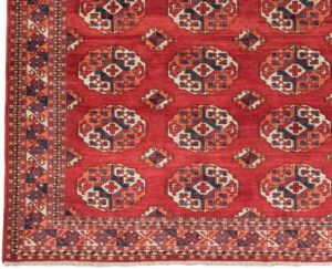 31306-Tekke_Bokara_Very_Fine_Handwoven_Tribal_Rug-9'4''x10'10''-Afghanistan-1-Border