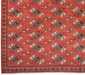 31317-Tekke_Bokara_Very_Fine_Handwoven_Tribal_Rug-9'2''x11'1''-Afghanistan-1-Border