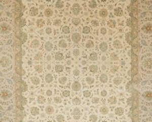 34854-Kashan_Very_Fine_Ivory_Blue_Handwoven_Classic_Rug-9'0''x12'0''-Pakistan-1-Center