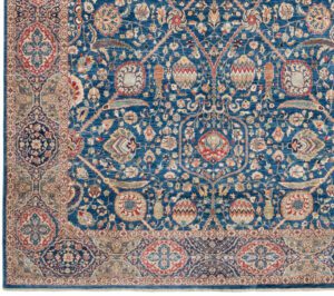 38243-Kashan_Very_Fine_Handwoven_Tribal_Rug-9'0''x11'9''-Afghanistan-1-Border