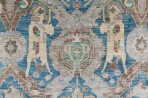 50459-Karabagh_Dragon_Fine_Handwoven_Tribal_Rug-8'11''x11'11''-Afghanistan-5