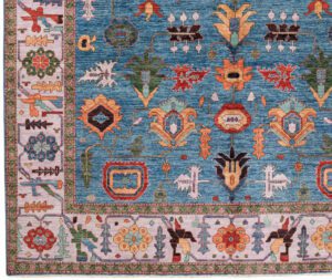 51743_BTR020A-Serapi_Blue_Lavender_Handwoven_Tribal_Rug-8'9''x12'2''Afghanistan-1-Border