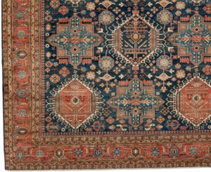 38449-Karaja_Handwoven_Tribal_Rug-12'1''x17'9''-Afghanistan-1-Border
