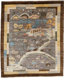 Afghan Gabbeh Landscape Handwoven Rug