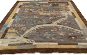 Afghan Gabbeh Landscape Handwoven Rug