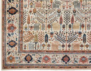 53487_BTR003A-Bakshaish_Willow_Fine_Handwoven_Tribal_Rug-8'5''x9'9''-Afghanistan-1-Border