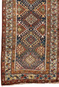 27842-Antique_Dagestan_Handwoven_Rug-3'6''x12'0''-Caucasus-1-Border