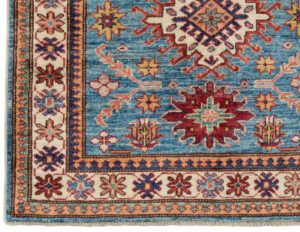 37604-Kazak_Fine_Handwoven_Tribal_Rug-3'0''x3'0''-Afghanistan-1-Border