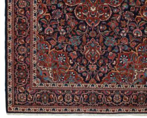 38145-Antique_Persian_Kashan_Handwoven_Rug-3'5''x5'1''-Persia-1-Border