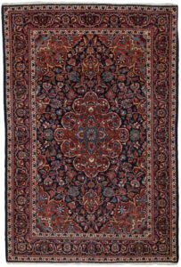 Antique Persian Kashan Handwoven Rug