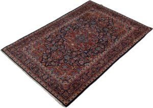 Antique Persian Kashan Handwoven Rug