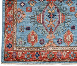 42402-Karaja_Fine_Handwoven_Tribal_Rug-3'1''x4'8''-Afghanistan-1-Border