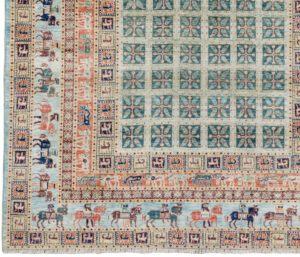53486_BTR013A-Pazyryk_Fine_Handwoven_Tribal_Rug-5'10''x8'8''-Afghanistan-1-Border