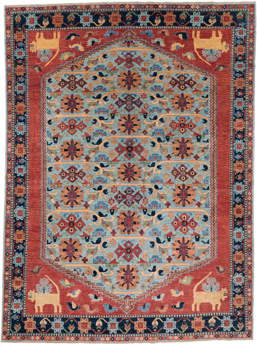 Afghan Qashqai Handwoven Tribal Rug