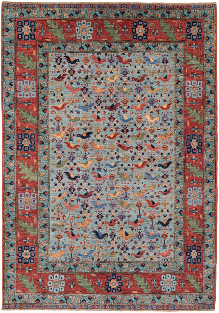 Afghan Qashqai Handwoven Tribal Rug