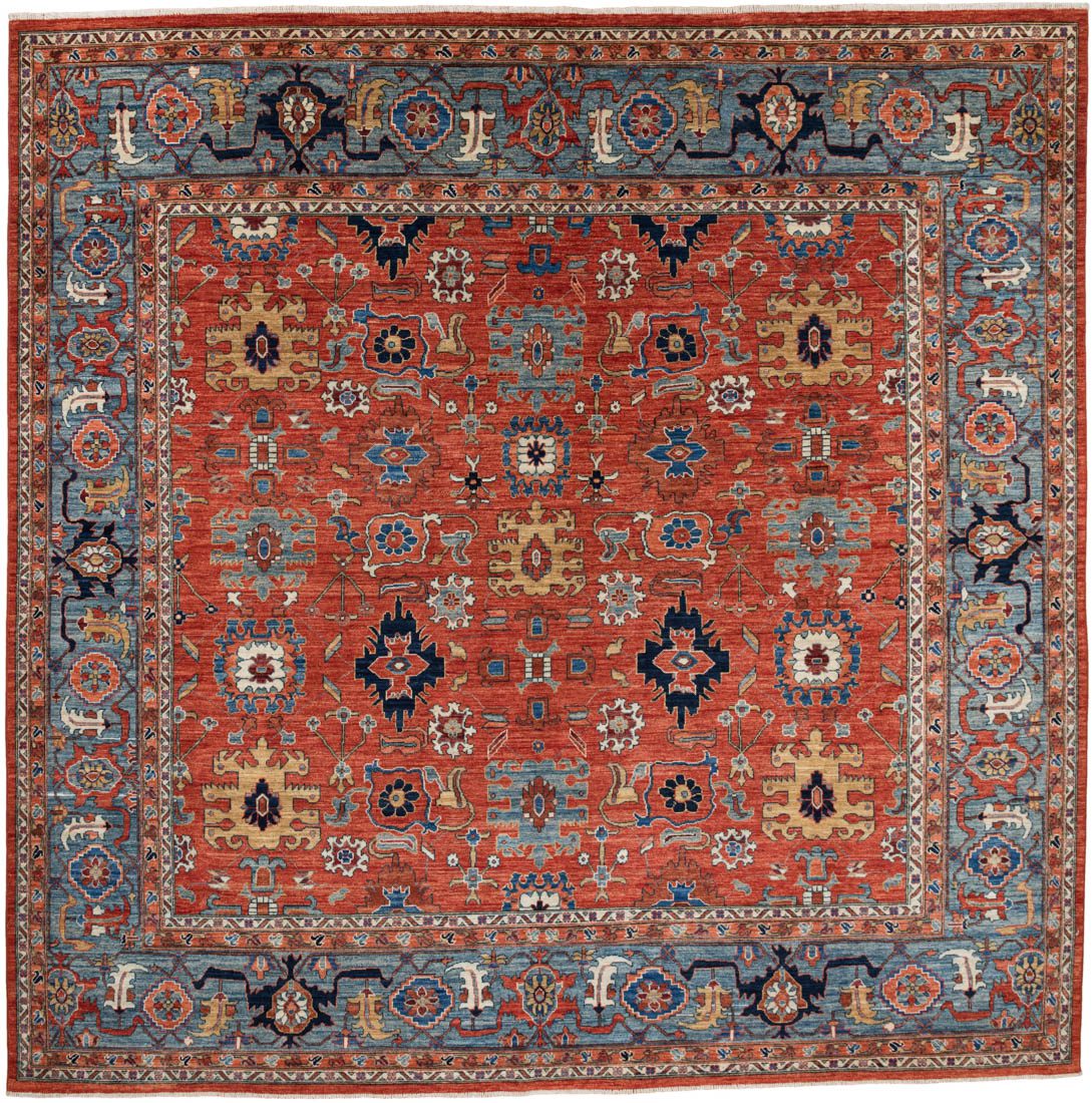Afghan Harshang Heriz Handwoven Tribal Rug