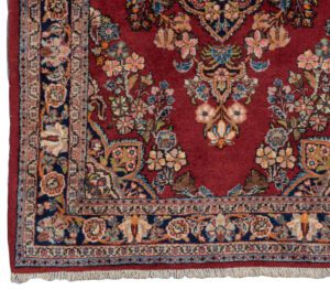21656-Antique_Kazvin_Handwoven_Rug-3'7''x5'3''-Persia-1-Border