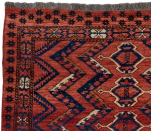 31450-Ersari_Chuval_Handwoven_Tribal_Rug-4'8''x3'1''-Afghanistan-1-Border