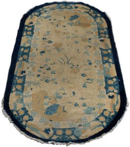 Antique Peking Pictorial Handwoven Chinese Rug