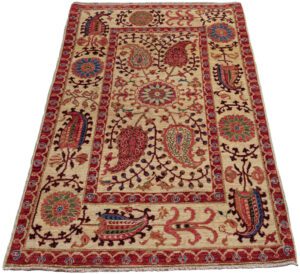 Suzani Textile Handwoven Afghan Rug