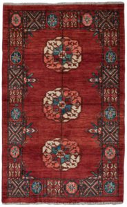Afghan Tekke Bokara Handwoven Tribal Rug