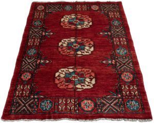 Afghan Tekke Bokara Handwoven Tribal Rug