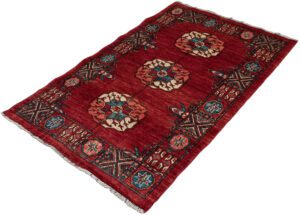 Afghan Tekke Bokara Handwoven Tribal Rug
