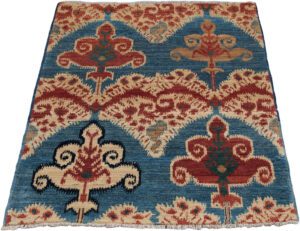 Afghan Ikat Wool Handwoven Textile Rug