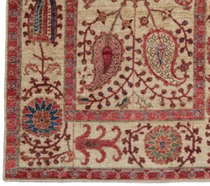 38878-Suzani_Very_Fine_Luxe_Textile_Wool_Silk_Handwoven_Rug-3'1''x5'2''-Afghanistan-1-Border