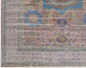 53256_BTR014A-Mamluk_Transitional_Very_Fine_Handwoven_Tribal_Rug-9'3''x11'10''-Afghanistan-1-Border