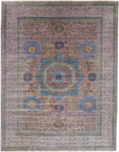 Afghan Mamluk Purple Handwoven Rug