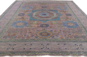 Afghan Mamluk Purple Handwoven Rug