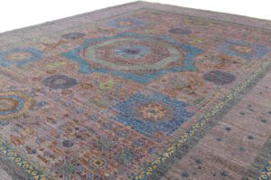 Afghan Mamluk Purple Handwoven Rug