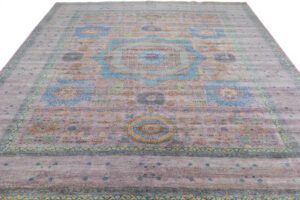 Afghan Mamluk Purple Handwoven Rug
