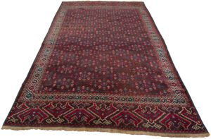Antique Yomut Turkmen Kepse Gul Handwoven Rug