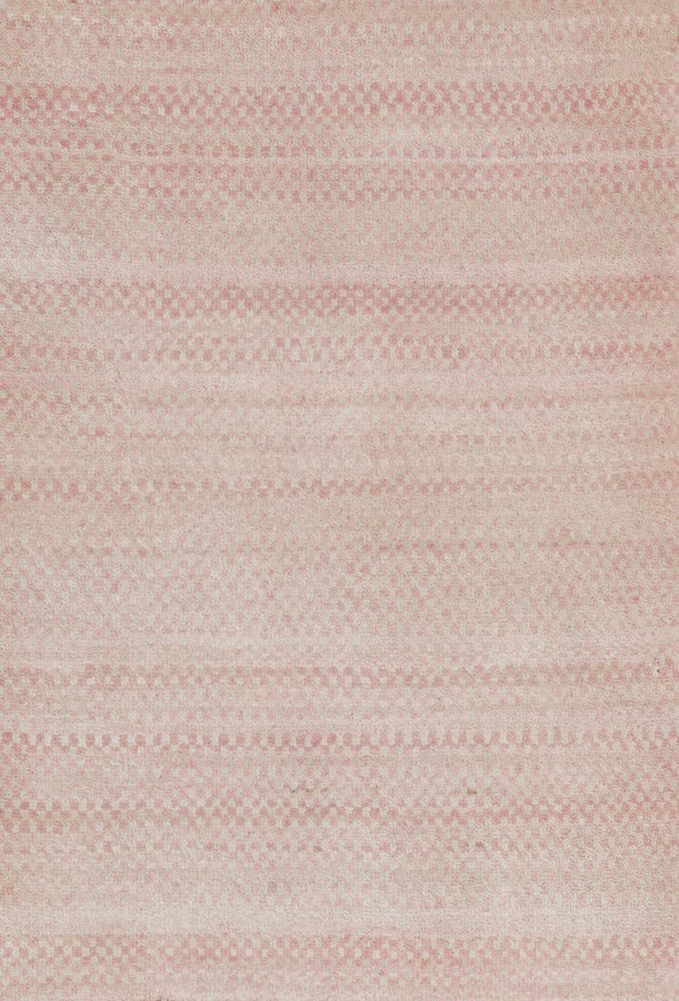 Hand knotted wool Pink rug