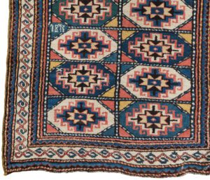 29604-Antique_Moghan_Kazak_Handwoven_Rug-4'7''x8'7''-Caucasus-1-Border