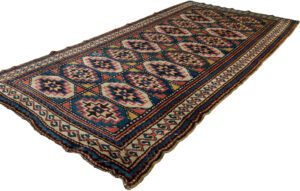 Antique Moghan Kazak Handwoven Rug