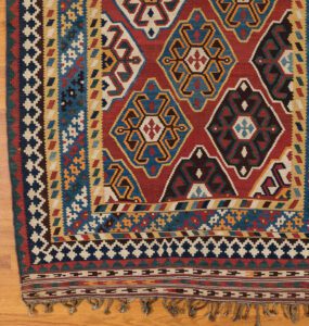 53373_ESTIRN2-Antique_Persian_Qashqai_Kilim_Handwoven_Tribal_Rug-5'0''x9'10''-Persia-1-Border