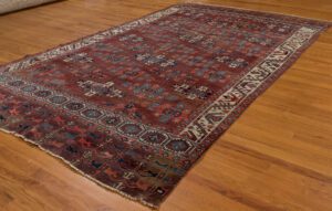 Antique Turkmen Yomut Kepse Gul Handwoven Rug